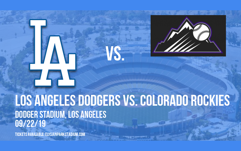 Los Angeles Dodgers vs. Colorado Rockies at Dodger Stadium tickets Los Angeles Dodgers vs. Colorado Rockies at Dodger Stadium